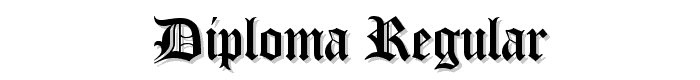 Diploma Regular font